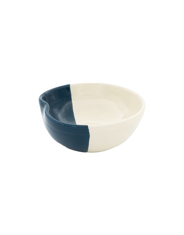 Two-tone wavy bowl