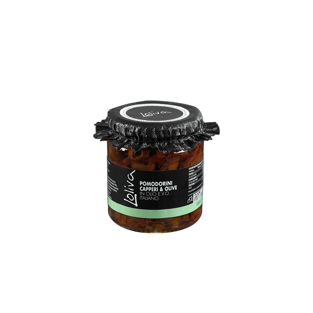 Pomodorini capperi e olive in olio