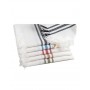 White kitchen towels with coloured stripes